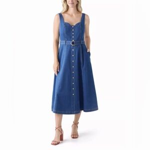 👉🏼LIKE NEW👈🏼 Jason Wu
Women's Denim Sleeveless Fit and Flare Maxi Dress XL